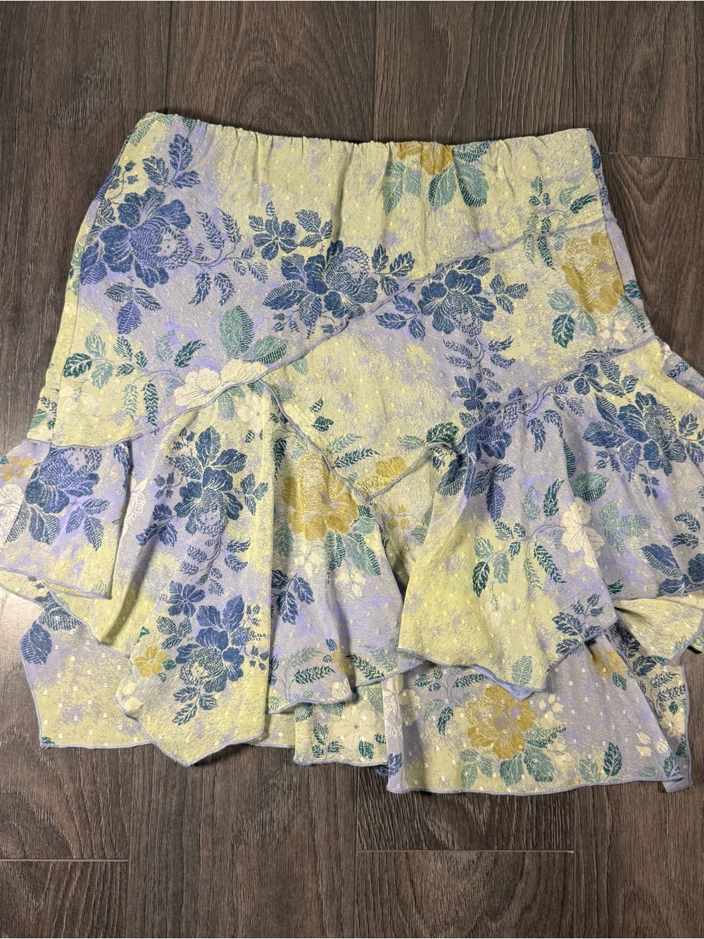 Free People Floral Ruffle Skirt